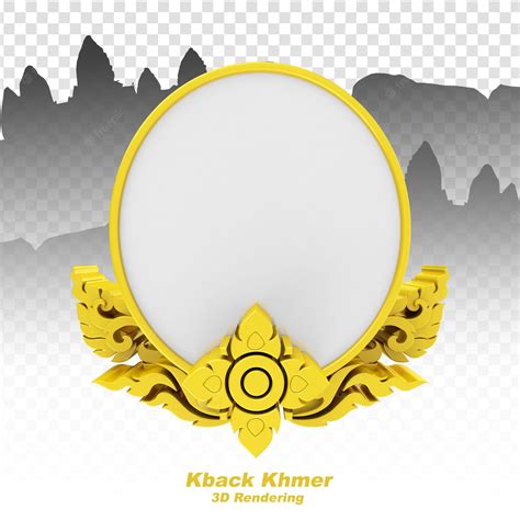 Premium Psd Frame Kbach Khmer Design 3d Rendering
