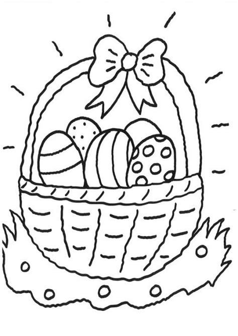 Sie geben ihrem kind die stimmung eines festlichen festes. Kostenlose Malvorlage Ostern: Ostereierkorb zum Ausmalen ...