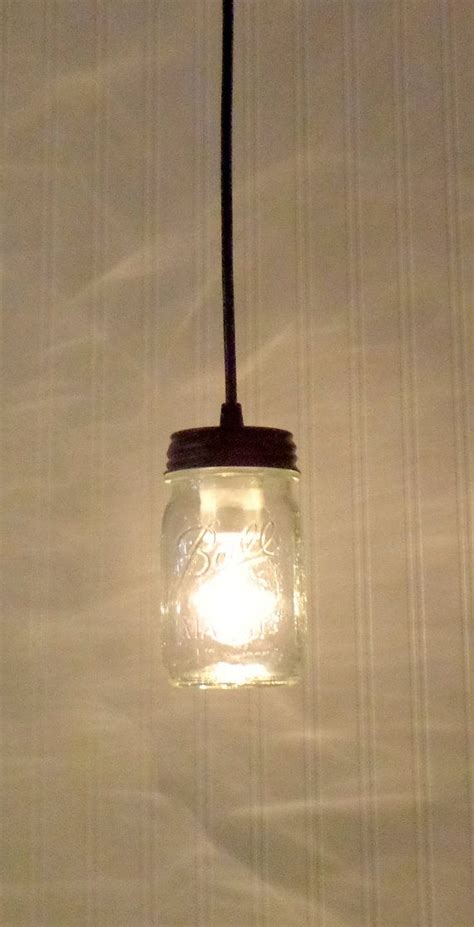 Mason Jar Pendant Light Pint Hanging Flush Mount Ceiling Etsy Jar