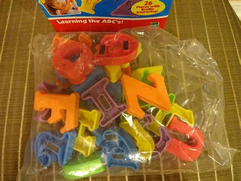 Playskool Magnetic Capital Letters With Braille Engraving New 1856554978