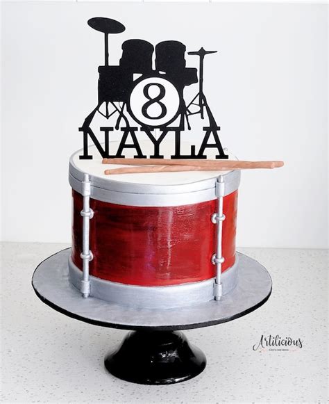 Drum Cake Topper Custom Cake Topper Drum Birthday Custom Etsy