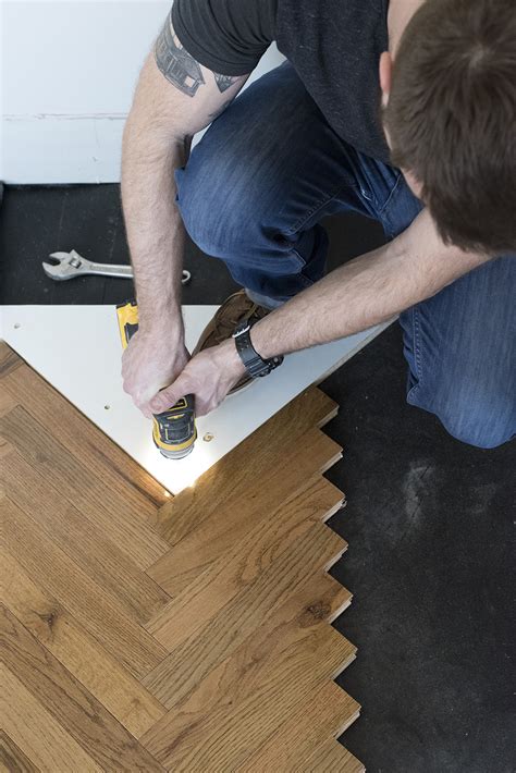 How To Install Hardwood Floors In A Herringbone Pattern Room For Tuesday