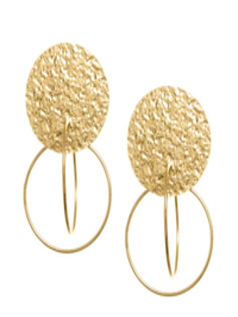 Buy FabAlley Gold Plated Circular Drop Earrings Earrings For Women