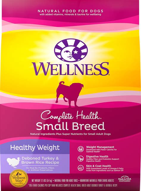 Weight of your dog x 16 oz = _. Wellness Small Breed Complete Health Adult Healthy Weight ...