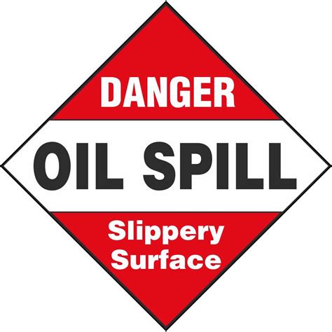 Danger Oil Spill Slippery Surface Signs Regulatory Traffic Road Signs