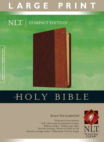 9781414312583 Nlt Compact Edition Bible Large Print Tutone Browntan