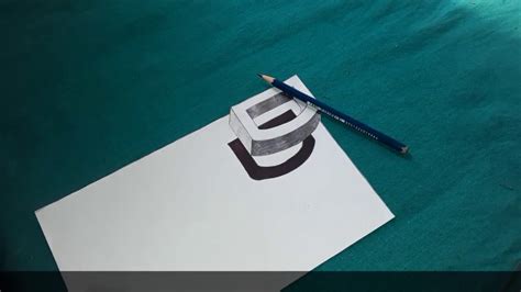 Amazing Trick How To Draw 3D Letter D On Paper Trick Art Drawing