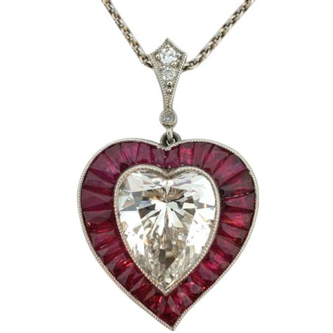 Check out our heart shaped pendant selection for the very best in unique or custom, handmade pieces from our pendants shops. Ruby and Diamond Heart Shaped Freeform Pendant at 1stdibs