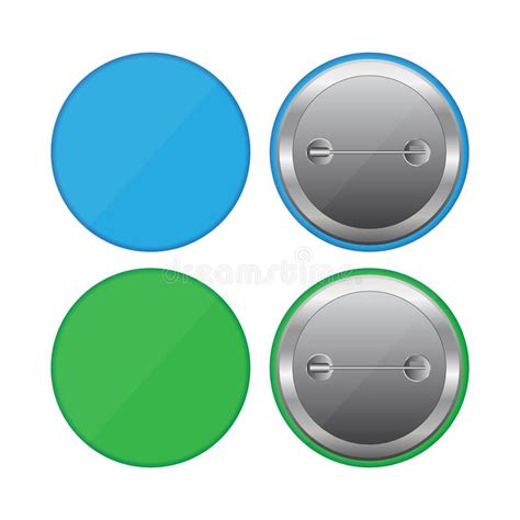 Colored Button Pins Vector Illustration Stock Vector Illustration Of