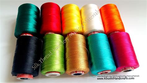 Silk Threads Spool Combo 1- Multiple colors for Bangle/Jhumkas/Jewelry ...