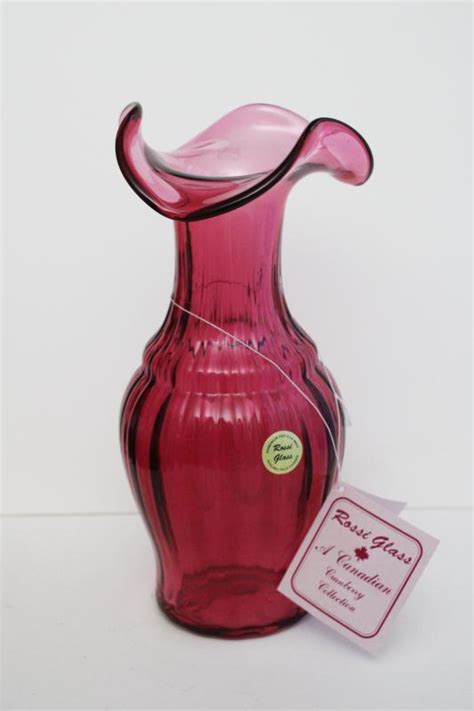 Kitchen And Dining Drink And Barware Hand Blown Cranberry Glass Vintage