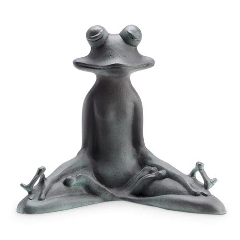 Contented Yoga Frog Garden Statue 21089 The Home Depot
