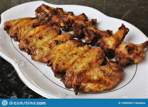 Fried Chicken Wings Chicken Recipe Stock Image Image
