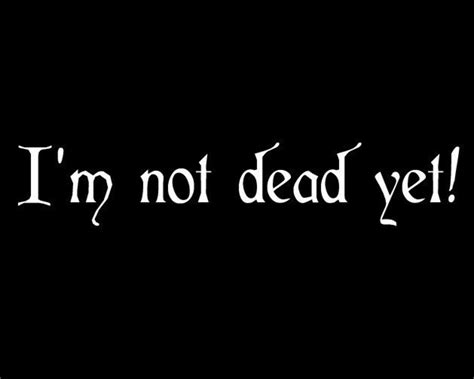 Im Not Dead Yet Monty Python Quote Vinyl Decal Etsy