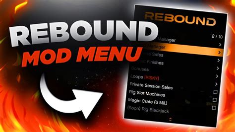 Rebound Mod Menu Showcase Gta Online Youtube