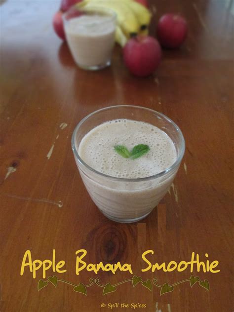 Apple Banana Smoothie Spill The Spices