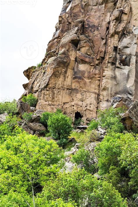 Slope With Ancient Rock Cut Caves In Ihlara Valley 10782671 Stock Photo