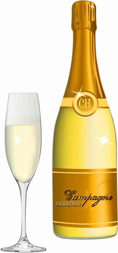 Champagne Clipart Tube Bouteille Verre Transparent Boisson