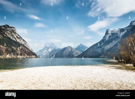 Traunsee Lake In Gmunden Stock Photo Alamy