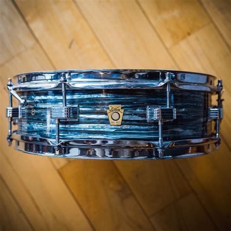 Ludwig 4x14 Downbeat Blue Oyster Pearl Early 1968 Used In 2020 Ludwig