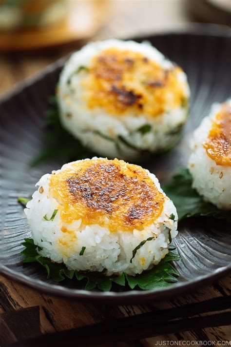 All of the crunch, i tell you, all of it! Miso Yaki Onigiri (Grilled Rice Balls) 味噌焼きおにぎり • Just One ...