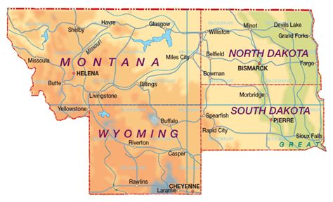 Montana South Dakota Map Zip Code Map
