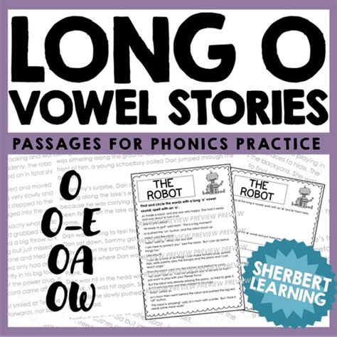 Long O Vowel Sounds Reading Passages For Phonics Practice O O E