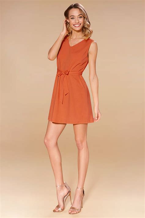 Dreamt Orange Mini Dress Dresses Blush Mark