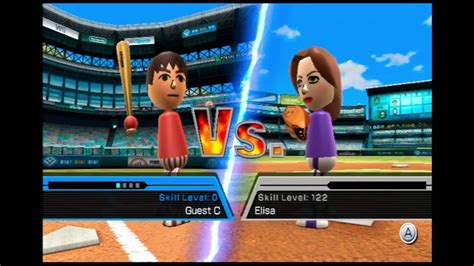 Wii Sports Baseball Supermii Vs Elisa Youtube