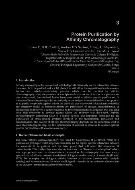 Pdf Protein Purification By Affinity Chromatography Dokumen Tips