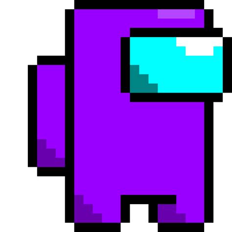 Purple Crewmate Pixel Art