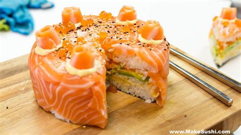 I Made A Sushi Cake D — Steemit Sushi Cake Sushi Rice Food