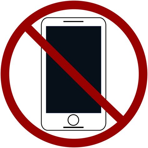 Clipart - No Cell Phones Free Clipart Download - No Smartphone Icon png image