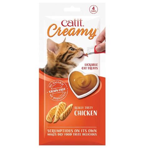 The flavor and aroma of these treats make them great for very picky eaters. Catit Creamy Lickable Cat Treats Chicken | Morrisons