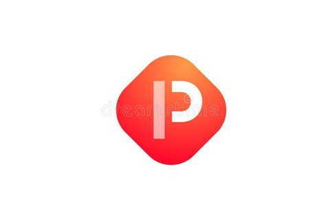 Orange P White Icon Alphabet Letter Logo Shape For Business Design