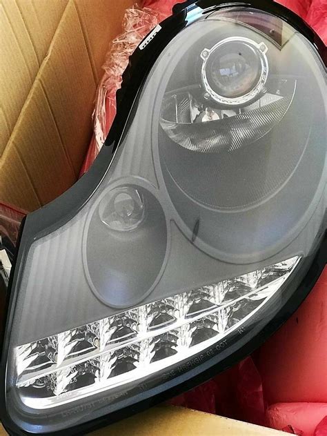 Porsche Boxster 986 996 Mk1 Black With Chrome Led Drl Projector