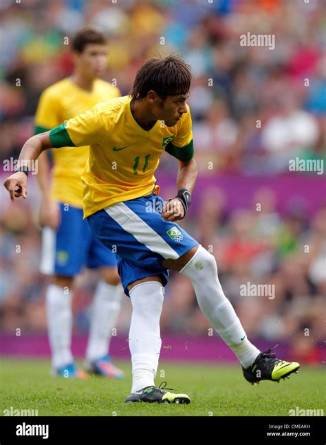 Neymar Scores Brazil V Belarus Old Trafford Manchester England 29 July