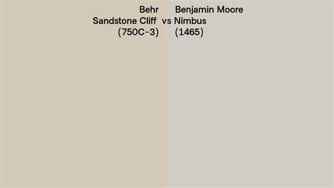 Behr Sandstone Cliff C Vs Benjamin Moore Nimbus Side By