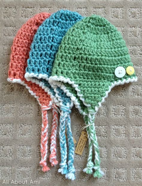 Newborn Earflap Hats All About Ami