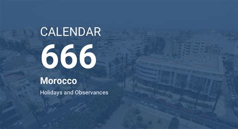 Year 666 Calendar Morocco