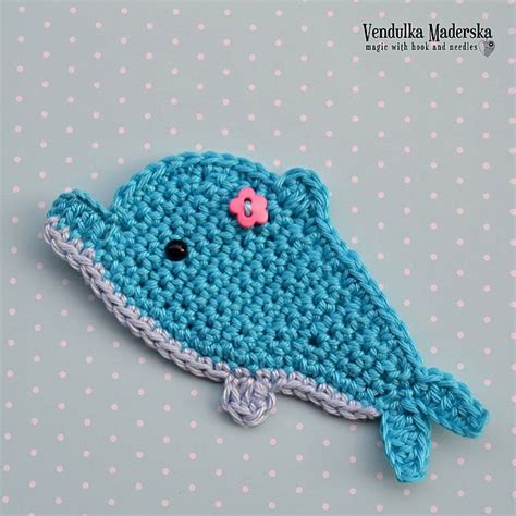 Crochet Dolphin Appliqué Pattern Diy Etsy