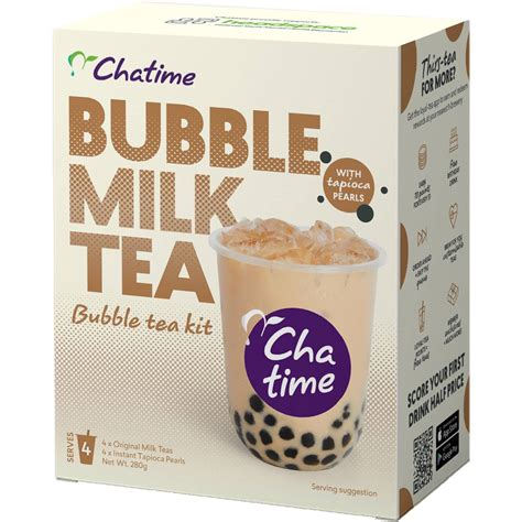 Chatime Bubble Milk Tea With Pearls 4 Pack Woolworths