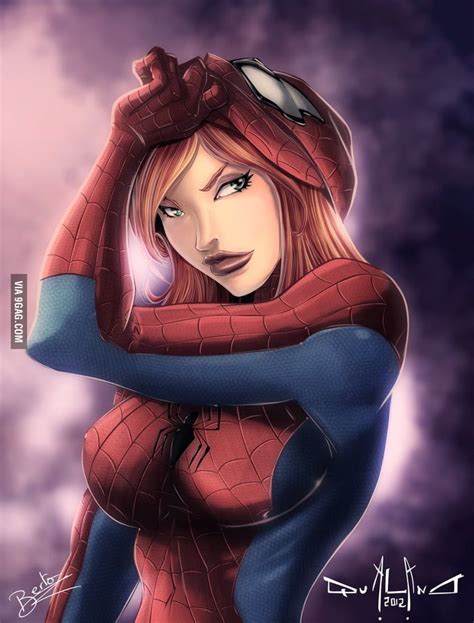I Would Love To Be Rescued By Her Funny Cartoon Art Spiderman Art