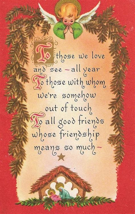 Greetings of the season and best wishes for the new year enjoy the magic of the. Christmas Greetings 954 - Vintage Chrisrtmas Cards - Christmas Quotes Painting by Tuscan Afternoon