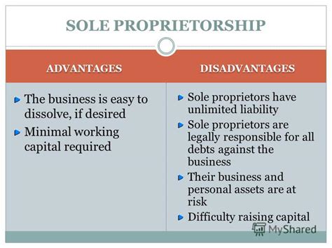 What Is Sole Proprietorship Advantages And Disadvantages Sole