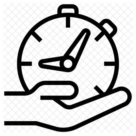 Time Saving Icon Download In Line Style