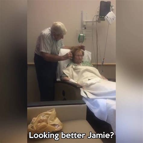 Elderly Man Gently Brushes His Sick Wifes Hair This Is True Love ️ Elderly Man Man True Love