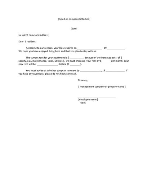 36 best lease renewal letters and forms word and pdf