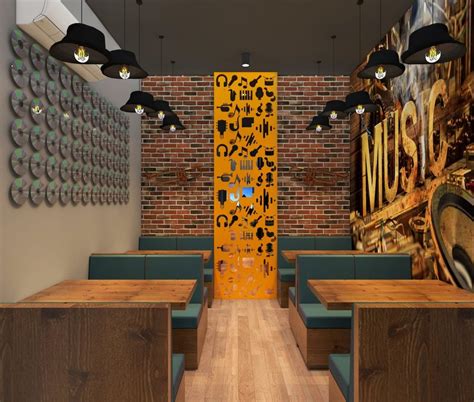 Themed Cafe Interior Design 200 Rs 1200sq Ft Vintech Interiors