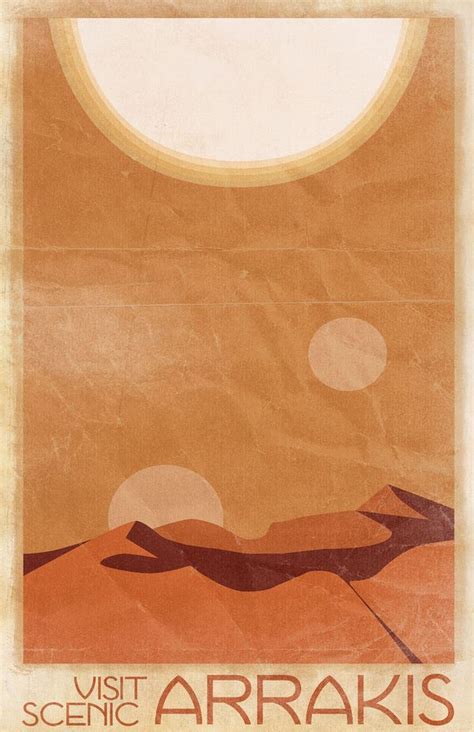 Dune Poster Visit Scenic Arrakis Space Travel Posters Vintage Travel